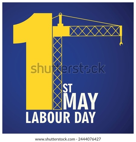 Vector illustration Labour Day Editable post banner template