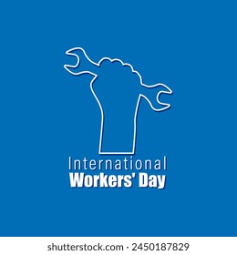 Vector illustration of Labour Day social media feed template