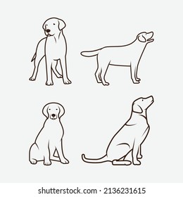 Vektorgrafik eines Labrador Retriever Hundes