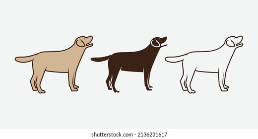 Vector illustration of a Labrador Retriever dog