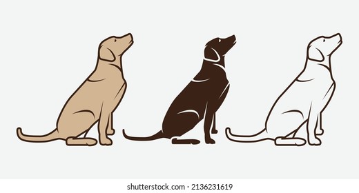 Ilustración vectorial de un perro Labrador Recuperador