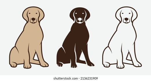 Vektorgrafik eines Labrador Retriever Hundes