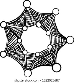 Vector illustration of lace cobweb liner isolated on white background.
For printing on packaging, menus, clothes, logo, blank for designers, element