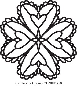 Ilustración vectorial de la flor de encaje. Es perfecto como una impresión de diferentes artículos, como tarjetas de regalo, invitaciones, logotipo, etc.