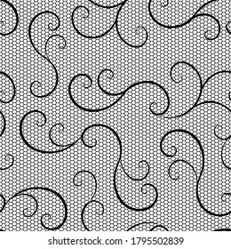 Vector illustration of Lace seamless pattern background