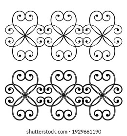 Vector illustration lace weaving pattern of ornament as a template