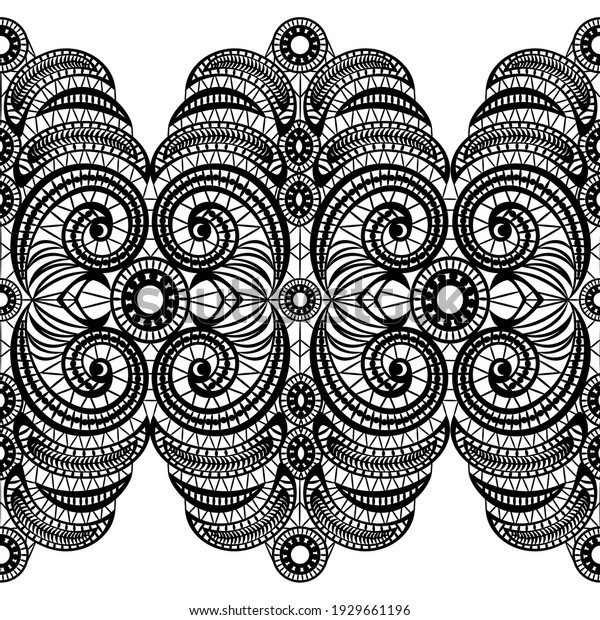 Vector illustration lace weaving pattern of\
ornament as a template