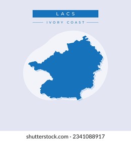 Vector illustration vector of Lacs map Ivory Coast