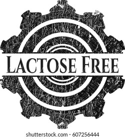 vector illustration of Lactose Free chalkboard emblem written on a blackboard
