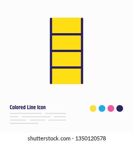 Vector illustration of ladder icon colored line. Beautiful necessity element also can be used as stair icon element.