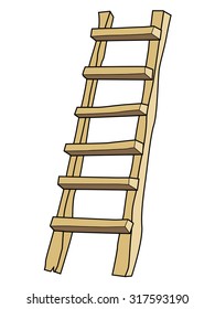 vector illustration of ladder, working equipment