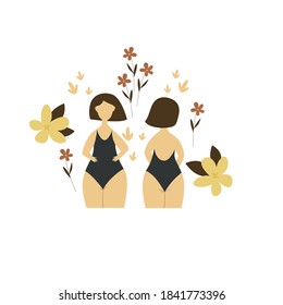 Ilustración vectorial. La dama de maquillaje negro