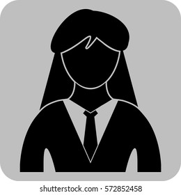 Vector Illustration of Lady Icon
