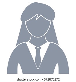 Ilustración vectorial del icono de la dama en gris
