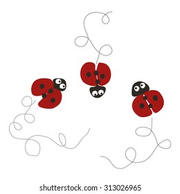 Vector illustration of a ladybird