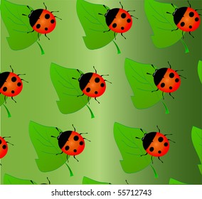 Vector illustration of ladybird pattern