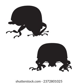 Vector Illustration of Ladybird Silhouette