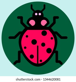 Vector illustration of a ladybug