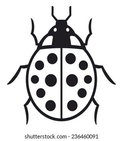 vector illustration of a ladybug