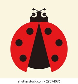 Vector illustration of a ladybug