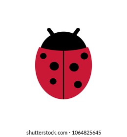 Vector illustration of ladybug in a flat style.