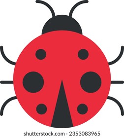 Vector illustration of a ladybug. Garden insect.