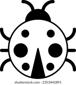 Vector illustration of ladybug. Garden insect.