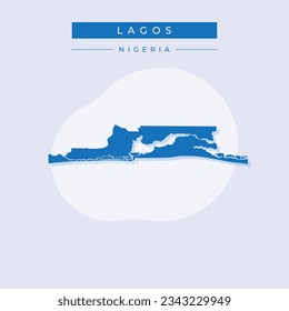 Vector illustration vector of Lagos map Nigeria