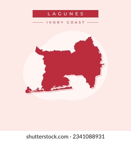 Vector illustration vector of Lagunes map Ivory Coast