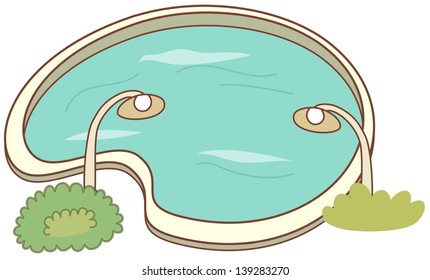 Ilustración vectorial de un lago