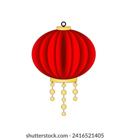 Vector illustration of a lamp in Chinese national style