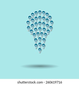Vector illustration of  Lamp color background.