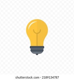 Vector illustration of lamp. Colored vector for website design .Simple design on transparent background (PNG).