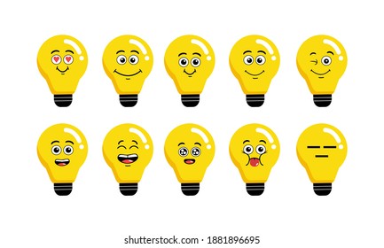 Vector illustration of a lamp icon character