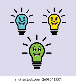 vector illustration of a lamp icon character cartoon