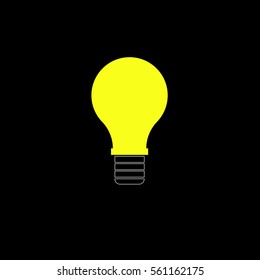 vector illustration lamp icon. flat sign