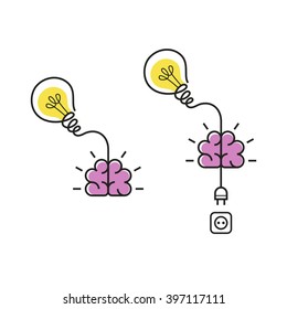 Vector illustration of lamp (idea)
