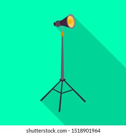 Vector illustration of lamp and spot symbol. Graphic of lamp and photo vector icon for stock.