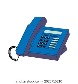 Vector Illustration Of Land Line Phone On White Background In EPS10