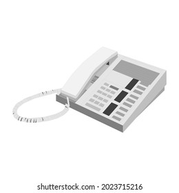 Vector Illustration Of Land Line Phone On White Background In EPS10