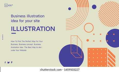 Vector illustration Landing page template