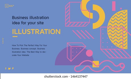 Vector illustration Landing page template