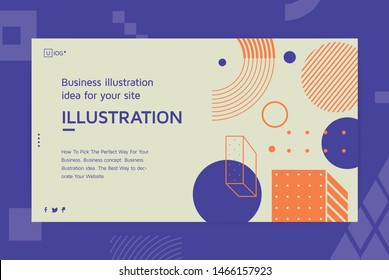 Vector illustration Landing page template