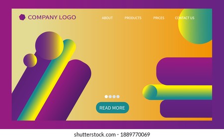 Vector illustration of a landing page for websites, online services. EPS 10 