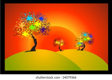 vector illustration of landscape