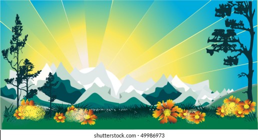 vector illustration of  landscape