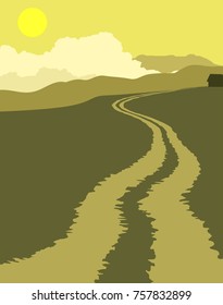 Vector illustration of a landscape