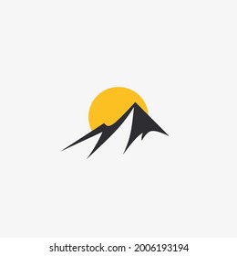 Ilustración vectorial de una montaña panorámica