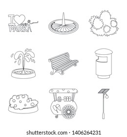 Vector illustration of landscape and nature logo. Collection of landscape and city vector icon for stock.