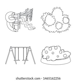 Vector illustration of landscape and nature logo. Set of landscape and city stock vector illustration.